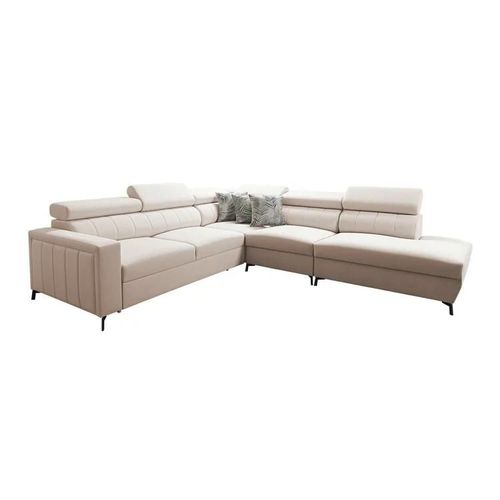 Canapé D'angle Sarasota 156, Brun Clair, Fonction De Couchage