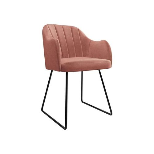 Chaise Comfivo 102, Tapisserie, Métallique, 78x46x56cm
