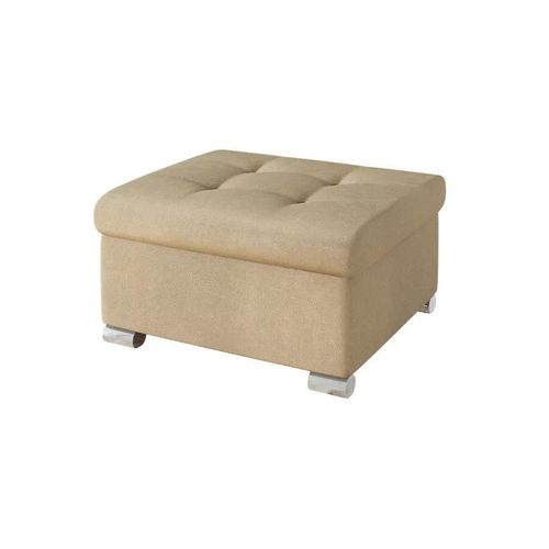 Pouf Comfivo 115, Brun Clair, Tapisserie, 41x68x70cm