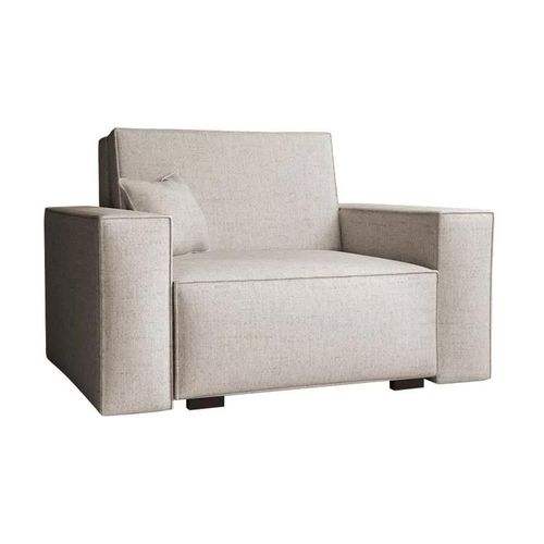 Fauteuil Columbus 195, Brun Clair, Tapisserie, 85x123x98cm