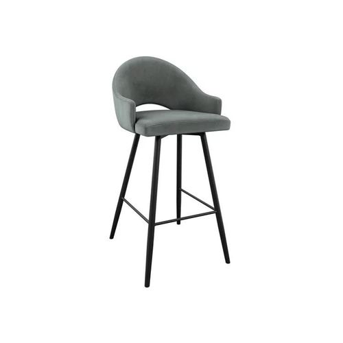 Chaise De Bar Jackson 103, Tapisserie, Métallique, 103x50x54cm