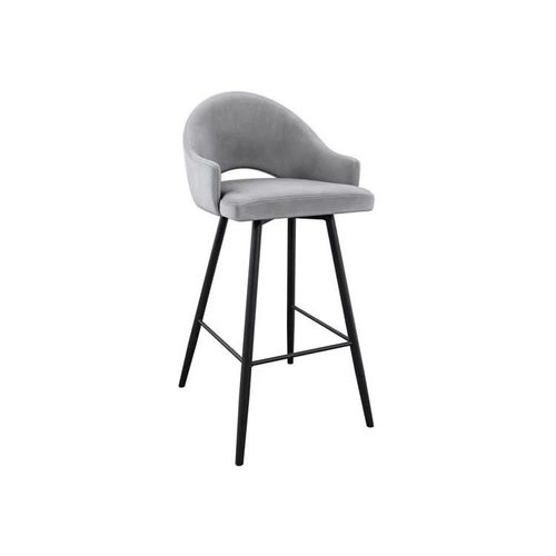 Chaise De Bar Jackson 103, Tapisserie, Métallique, 103x50x54cm