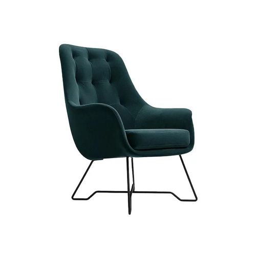 Fauteuil Kingston 135, Vert, Tapisserie, 102x73x83cm