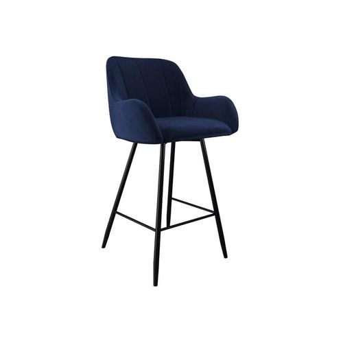 Chaise De Bar Jackson 102, Tapisserie, Métallique, 103x50x55cm