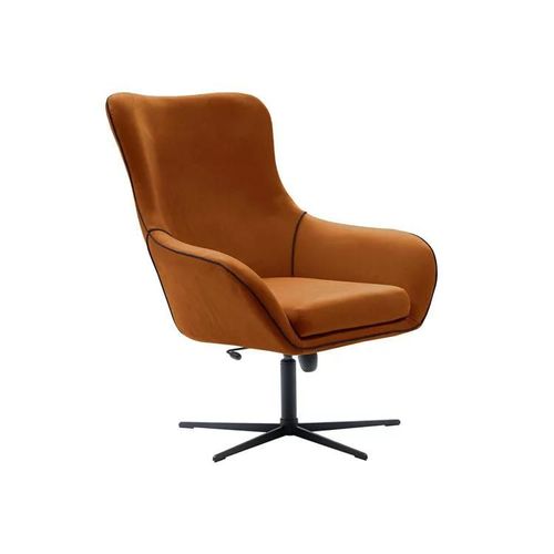 Fauteuil Kingston 136, Marron, Tapisserie, 110x88x88cm
