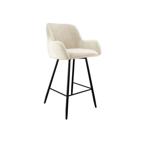 Chaise De Bar Jackson 102, Tapisserie, Métallique, 103x50x55cm
