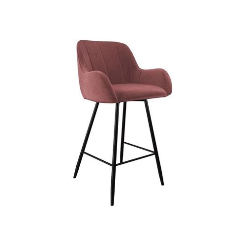 Chaise De Bar Jackson 102, Tapisserie, Métallique, 103x50x55cm