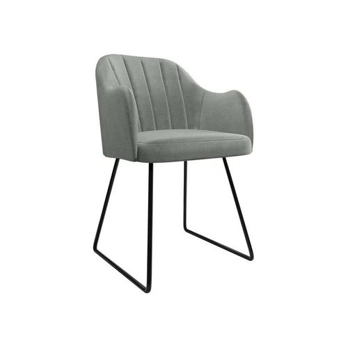 Chaise Comfivo 102, Tapisserie, Métallique, 78x46x56cm