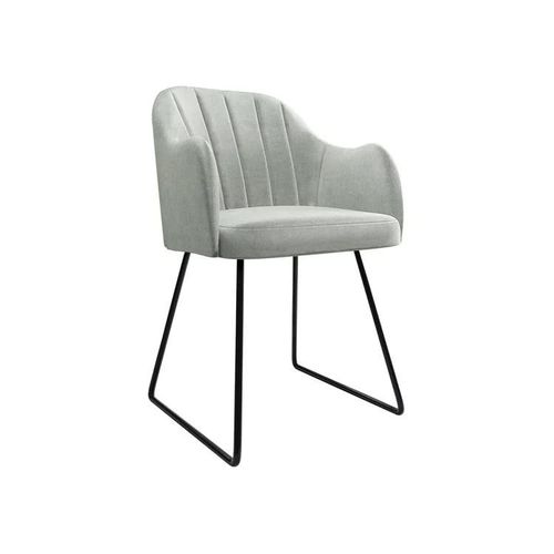 Chaise Comfivo 102, Tapisserie, Métallique, 78x46x56cm