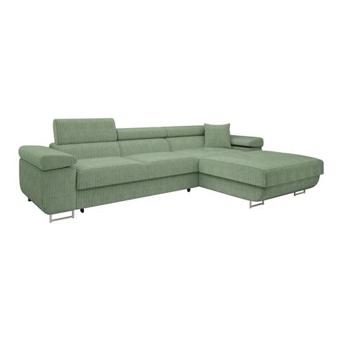 Canapé D'angle Comfivo Eliferu 102, Vert, Fonction De Couchage