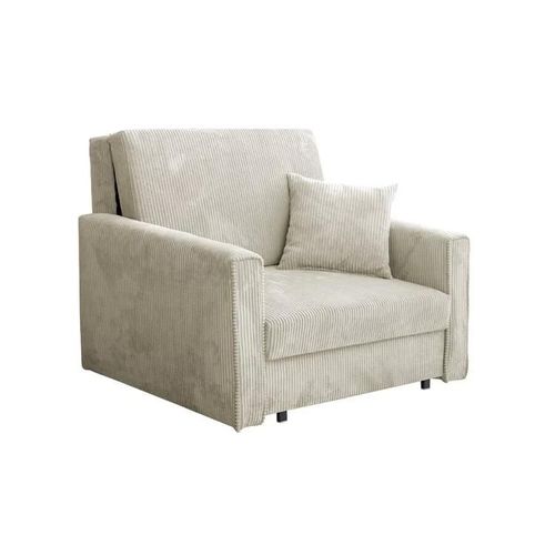 Fauteuil Columbus 190, Brun Clair, Tapisserie, 85x103x98cm