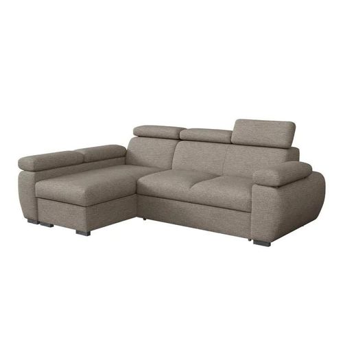 Canapé D'angle Columbus 132, Brun Clair, Fonction De Couchage