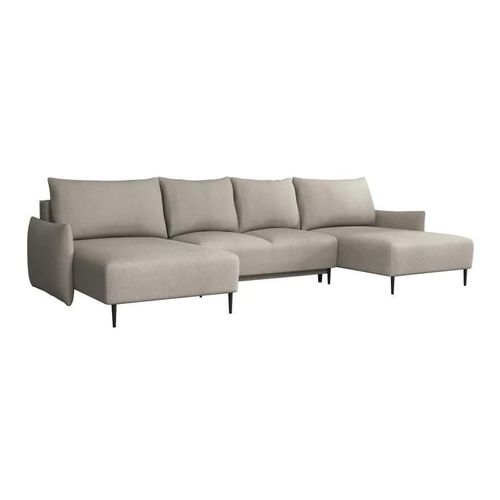 Canapé D'angle Columbus 223, Brun Clair, Fonction De Couchage