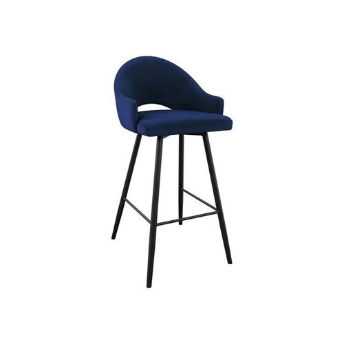 Chaise De Bar Jackson 103, Tapisserie, Métallique, 103x50x54cm