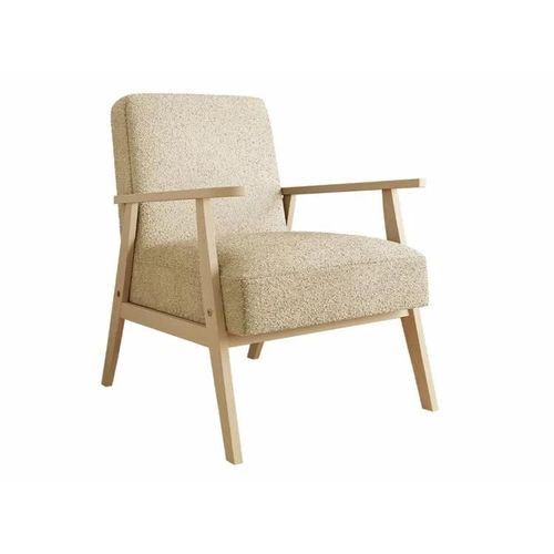 Fauteuil Clovis 100, Brun Clair, Tapisserie, 76x59x67cm