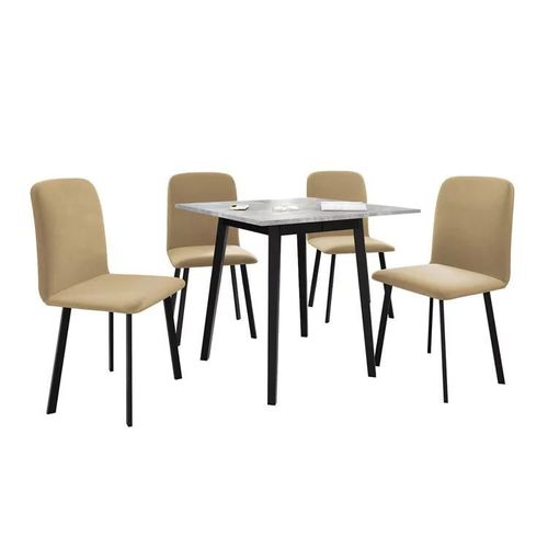 Salle À Manger Complète Edmond 116, Nombre De Places: 4, 77x85x85cm