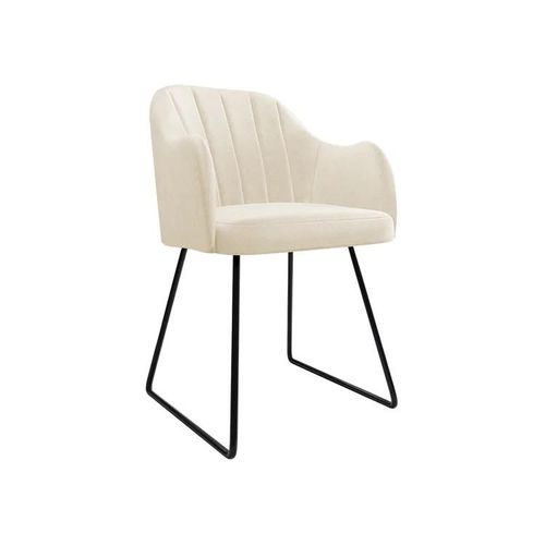 Chaise Comfivo 102, Tapisserie, Métallique, 78x46x56cm