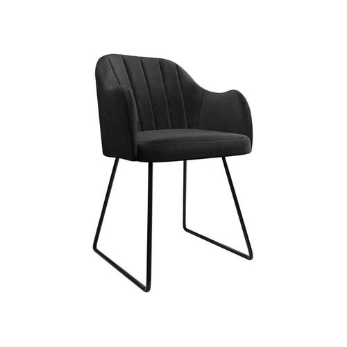 Chaise Comfivo 102, Tapisserie, Métallique, 78x46x56cm