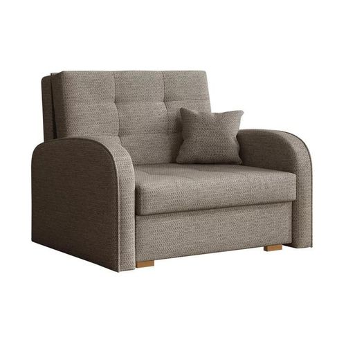 Fauteuil Columbus 114, Brun Clair, Tapisserie, 85x103x98cm
