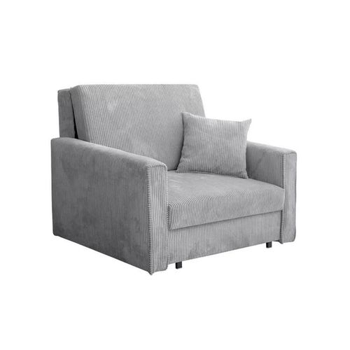 Fauteuil Columbus 190, Gris, Tapisserie, 85x103x98cm