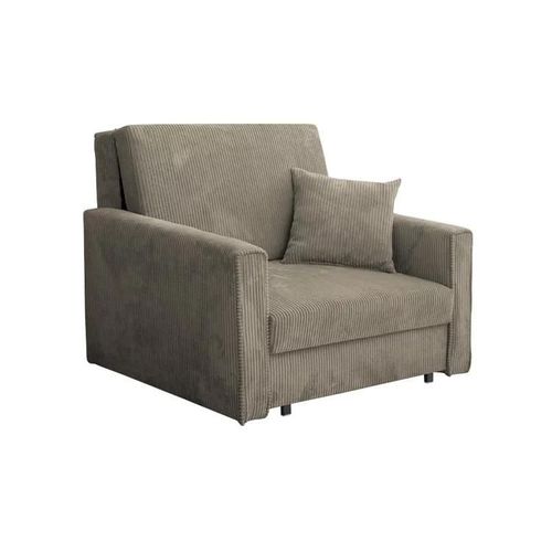 Fauteuil Columbus 190, Brun Clair, Tapisserie, 85x103x98cm