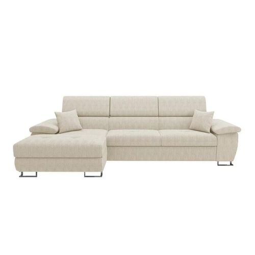 Canapé D'angle Comfivo 137, Brun Clair, Fonction De Couchage