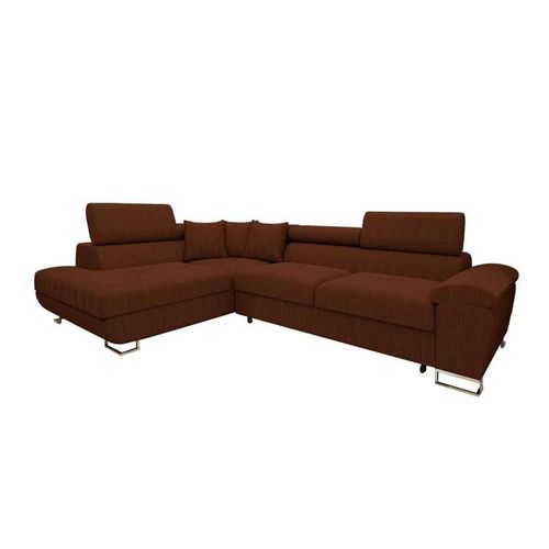 Canapé D'angle Comfivo 139, Marron, Fonction De Couchage, 270x202x71cm