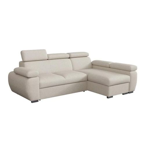 Canapé D'angle Columbus 132, Brun Clair, Fonction De Couchage