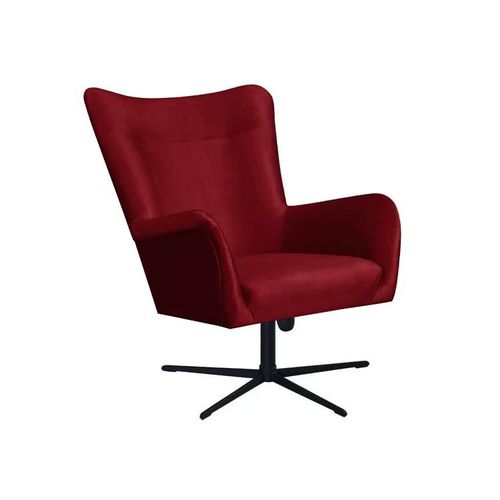 Fauteuil Marana 100, Rouge, Tapisserie, 95x75x83cm