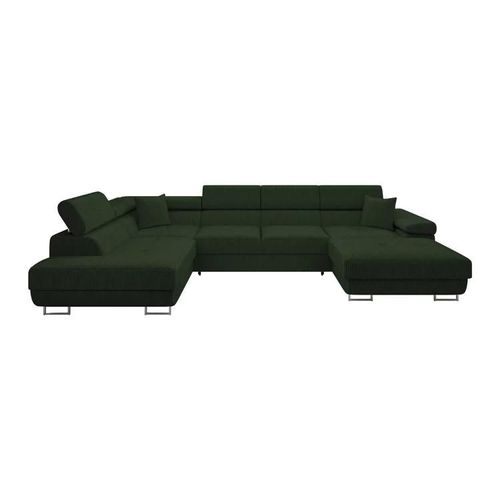 Canapé D'angle Comfivo Eliferu 103, Vert, Fonction De Couchage