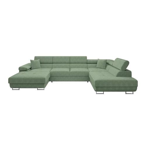 Canapé D'angle Comfivo Eliferu 103, Vert, Fonction De Couchage