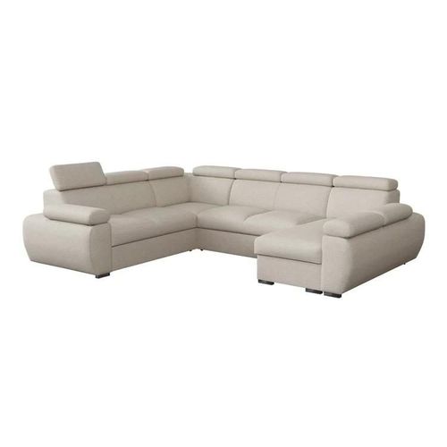 Canapé D'angle Columbus 214, Brun Clair, Fonction De Couchage