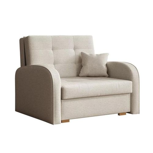 Fauteuil Columbus 114, Brun Clair, Tapisserie, 85x103x98cm