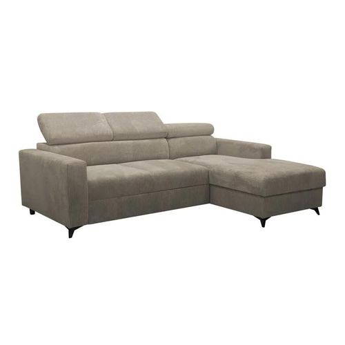 Canapé D'angle Columbus 191, Brun Clair, Fonction De Couchage
