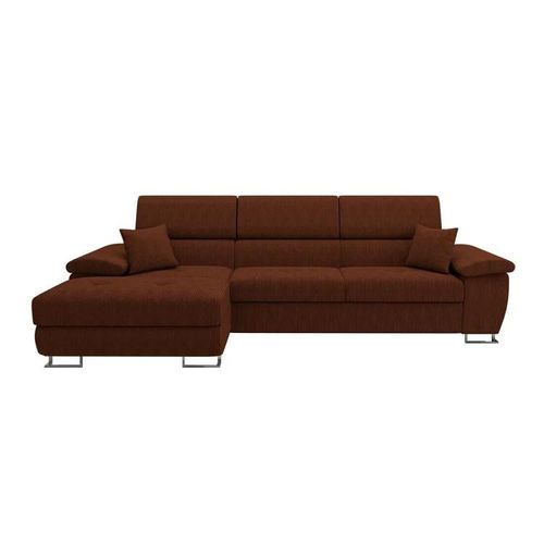Canapé D'angle Comfivo 137, Marron, Fonction De Couchage, 275x170x71cm