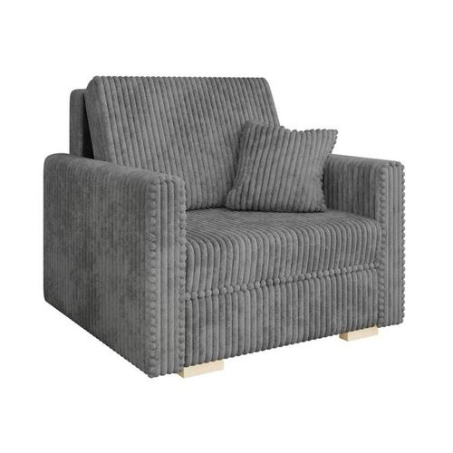 Fauteuil Columbus 207, Gris, Tapisserie, 85x103x98cm