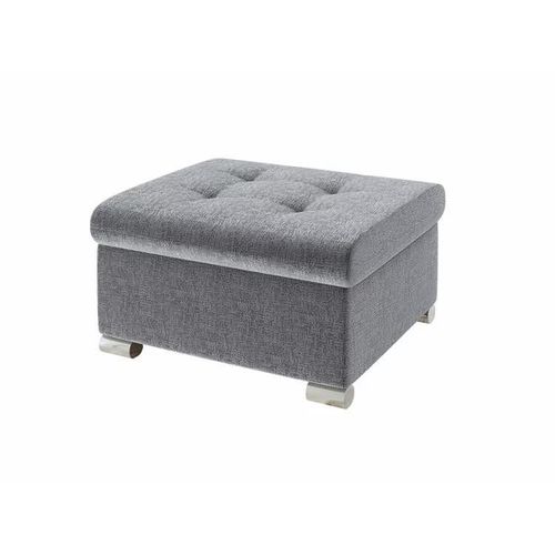 Pouf Comfivo 115, Gris, Tapisserie, 41x68x70cm