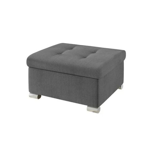 Pouf Comfivo 115, Gris, Tapisserie, 41x68x70cm