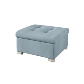 Pouf Comfivo 115, Bleu, Tapisserie, 41x68x70cm