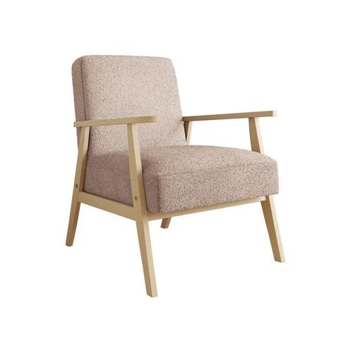 Fauteuil Clovis 100, Brun Clair, Tapisserie, 76x59x67cm