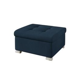 Pouf Comfivo 115, Bleu, Tapisserie, 41x68x70cm