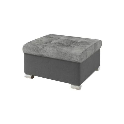 Pouf Comfivo 115, Gris, Tapisserie, 41x68x70cm