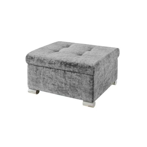 Pouf Comfivo 115, Gris, Tapisserie, 41x68x70cm