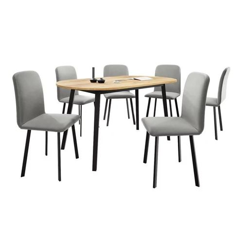 Salle À Manger Complète Edmond 121, Nombre De Places: 6, 77x80x150cm