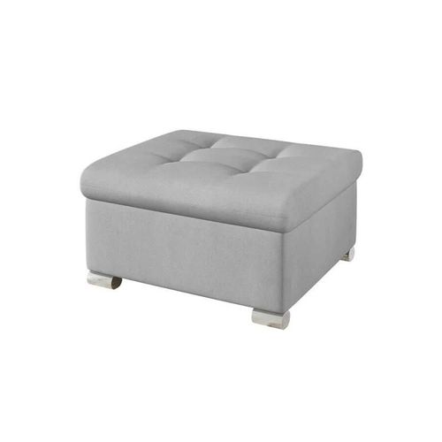 Pouf Comfivo 115, Gris, Tapisserie, 41x68x70cm