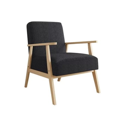Fauteuil Clovis 100, Noir, Tapisserie, 76x59x67cm