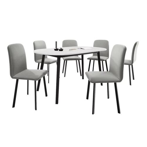 Salle À Manger Complète Edmond 121, Nombre De Places: 6, 77x80x150cm