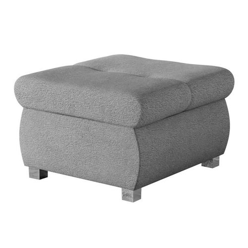 Pouf Comfivo 122, Gris, Tapisserie, 39x60x60cm