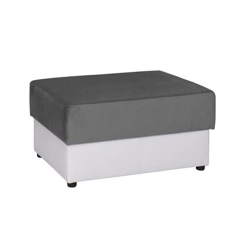 Pouf Providence 185, Gris, Tapisserie, 40x60x80cm
