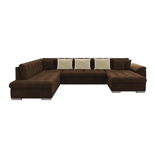 Canapé D'angle Comfivo 114, Marron, Fonction De Couchage, 348x205x76cm